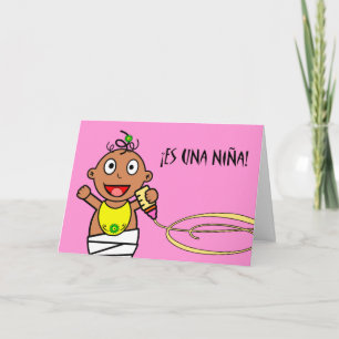 Es una Niña! Congratulations on Baby Girl, Spanis Card