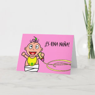 Es una Niña! Congratulations on Baby Girl, Spanis Card