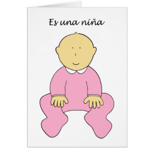 Es Una Niña It's a Baby Girl In Spanish