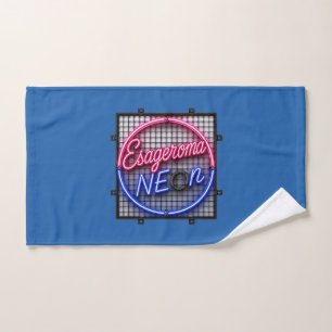 Esageroma Neon - Retro 1980s Synthwave Design Hand Towel