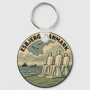 Esbjerg Man Meets Sea Key Ring