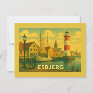 Esbjerg Man Meets Sea Postcard