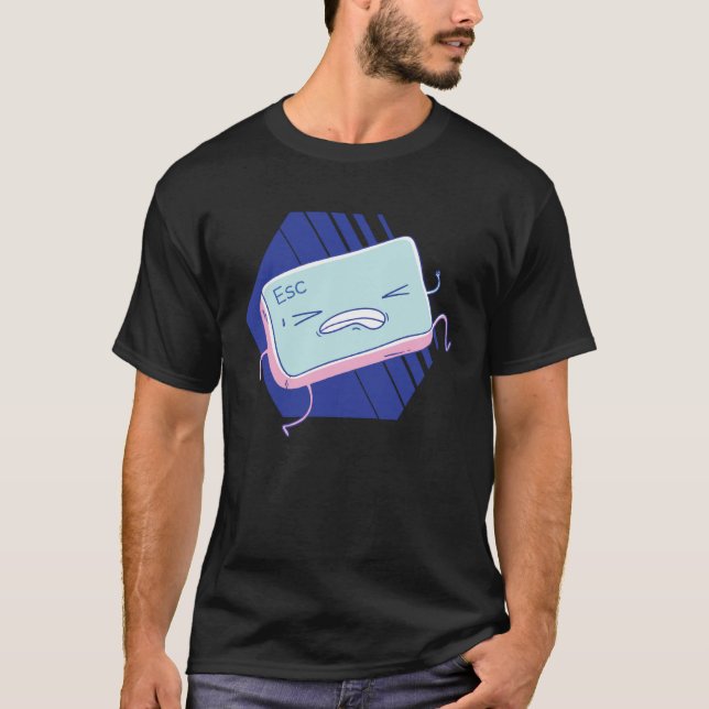Esc Key  Fun Software Developer Computer Scientist T-Shirt (Front)