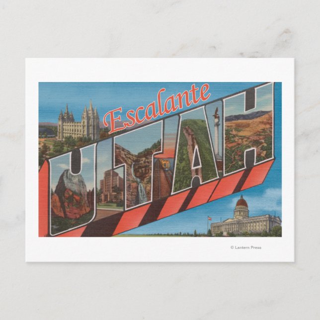 Escalante, Utah - Large Letter Scenes Postcard (Front)