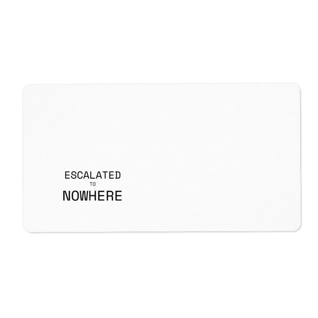 Escalated to Nowhere Distressed Typography  (Front)
