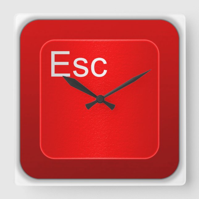 Escape Computer Button Wall Clock (Front)