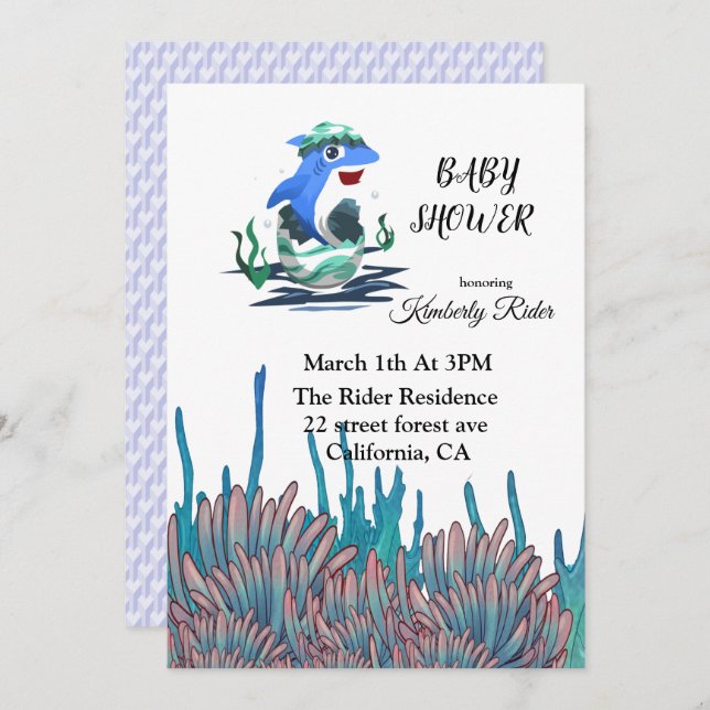 Escape From Egg Baby Shower Invitations (Front/Back)
