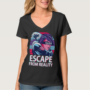 Escape From Reality Vaporwave Aesthetic Japanese E T-Shirt