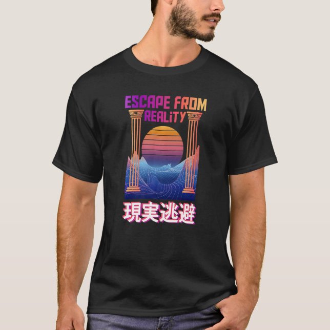 Escape From Reality Vaporwave Clothing   T-Shirt (Front)