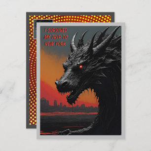 Escape in Style: Personalised Noir Art Travel Postcard