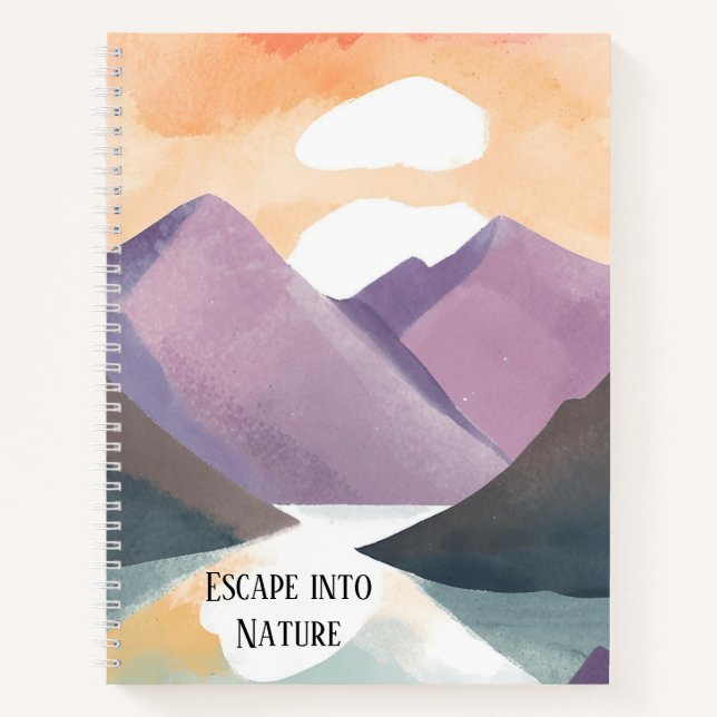 Escape Into Nature Watercolor Bullet Journal (Front)