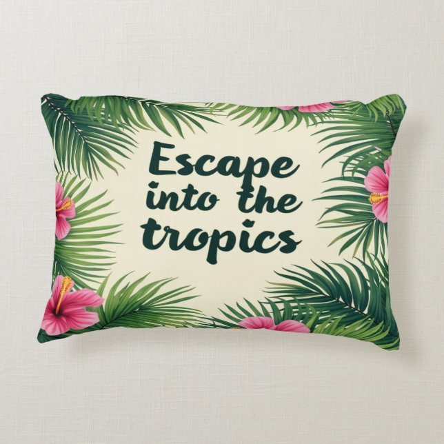 Escape into the Topics Decorative Cushion (Back)