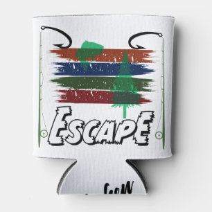 Escape Mountain Fishing Lake Sign Customise Cooler