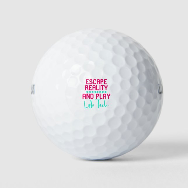 Escape Reality and Play Lab Tech Fun Gift Golf Balls (Front)