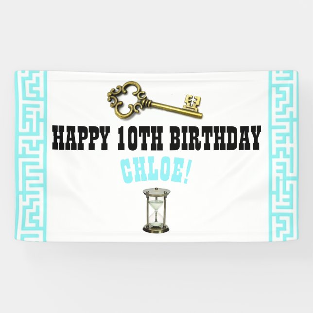 Escape Room Birthday Banner (Horizontal)
