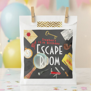 Escape room birthday favour bags