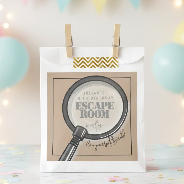 Escape room birthday party favour bags (Creator Uploaded)