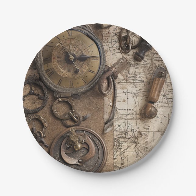 Escape Room Game Birthday Party Paper Plate (Front)