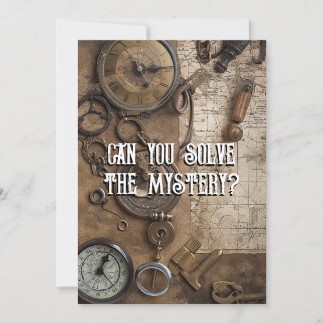 Escape Room Game Personalised Birthday Party Invitation (Front)