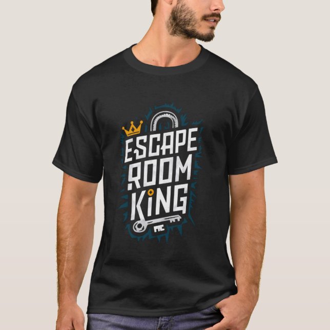 Escape Room King Exit Game Escape Room T-Shirt (Front)
