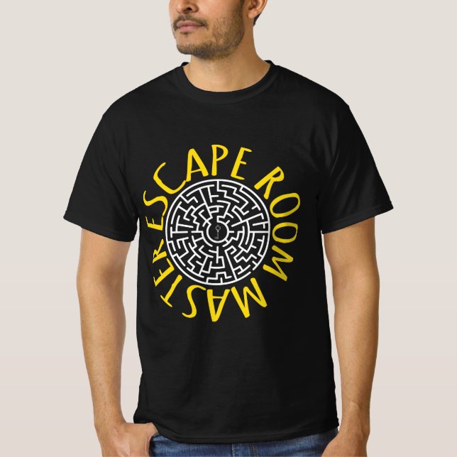Escape Room Master Shirt Puzzle Maze Design (Front)