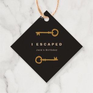Escape Room Party Favour Tags