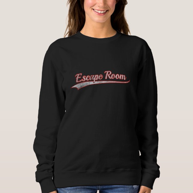 Escape Room Vintage Varsity Distressed Throwback S Sweatshirt (Front)