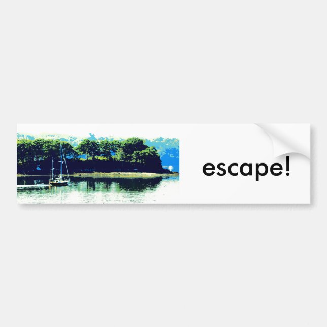 escape sailboat bumper sticker (Front)