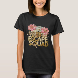 Escape squad lock floral whimsical escape room T-Shirt