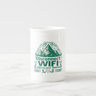 Escape the Digital Reconnect with Nature Bone China Mug