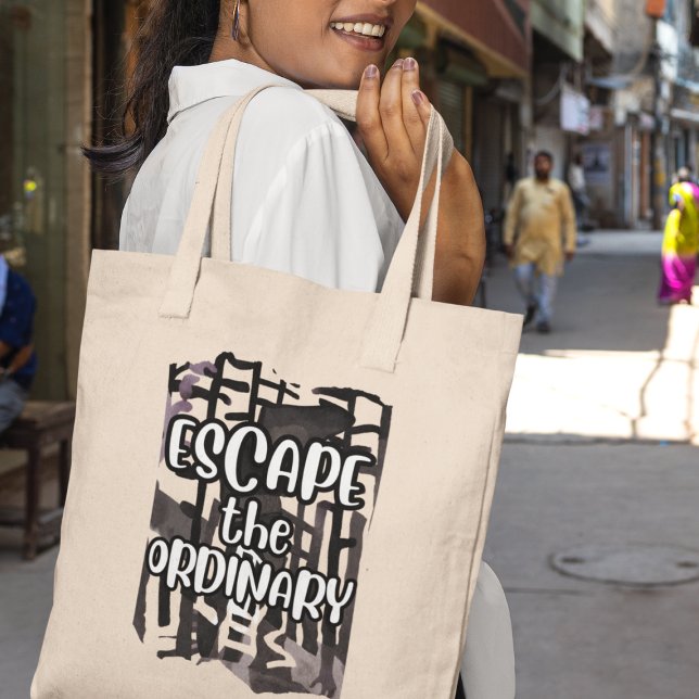 Escape the Ordinary Inspirational Wanderlust Gift Tote Bag (Shop now and escape the ordinary today!)