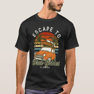 Escape To Coral Gables Beach Florida Ocean Fl Summ T-Shirt
