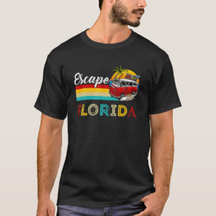 Escape To Florida Retro Vintage For Men Women Kids T-Shirt