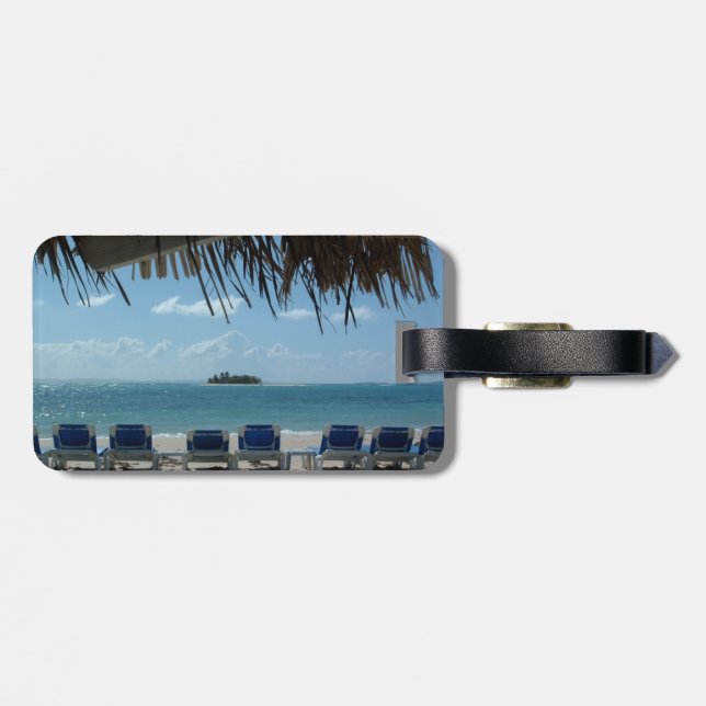 Escape to the Beach Luggage Tag (Back Horizontal)