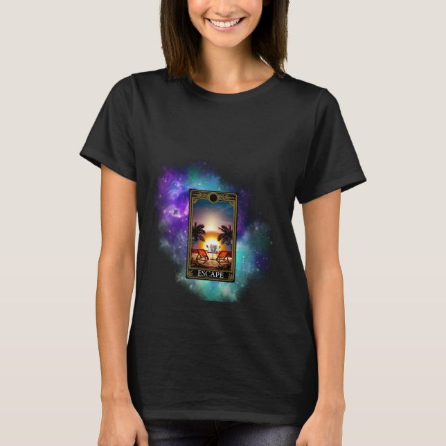 Escape To The Beach Tarot T-Shirt (Front)