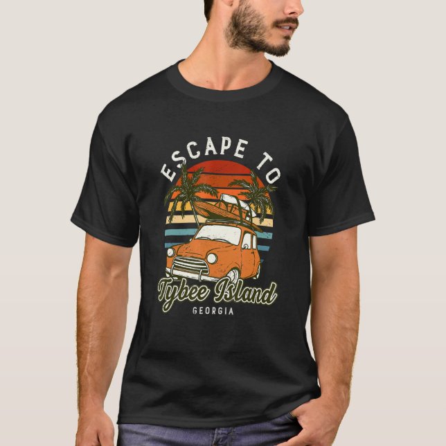 Escape To Tybee Island Beach Georgia Ocean Ga Summ T-Shirt (Front)