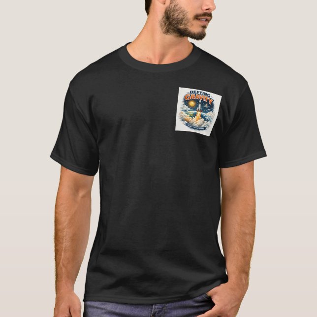 Escape Velocity: Epic Rocket Launch & Gravity  T-Shirt (Front)