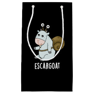 Escar-goat Funny French Snail Pun Dark BG Small Gift Bag