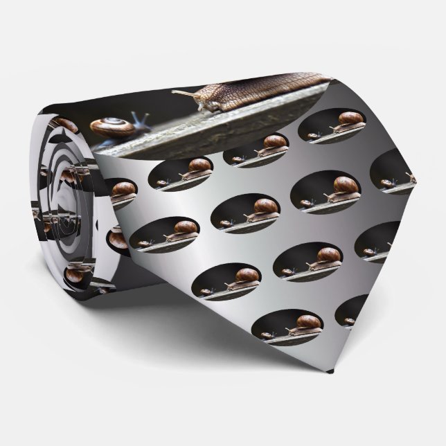 Escargots - Snail Mollusk Tie (Rolled)