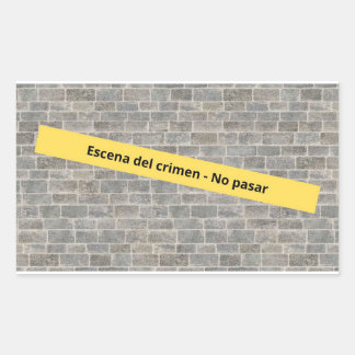 Escena del crimen rectangular sticker