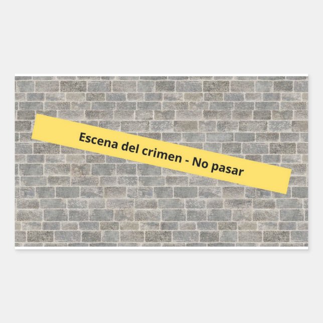 Escena del crimen rectangular sticker (Front)