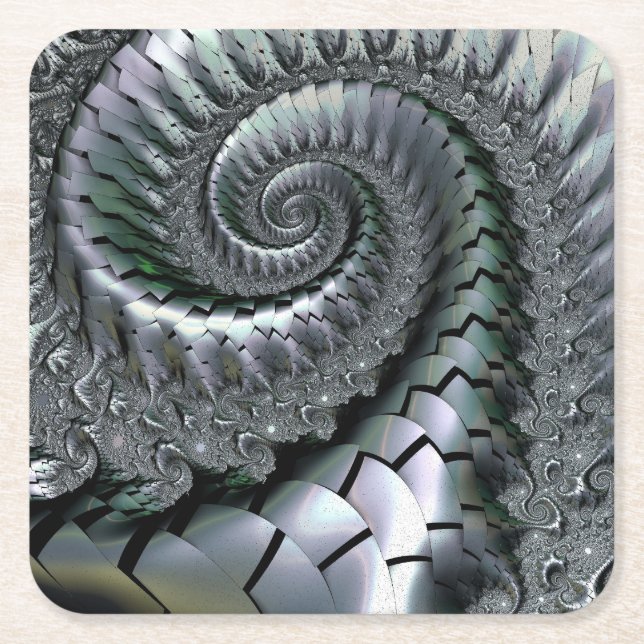 Escheresque Square Paper Coaster (Front)