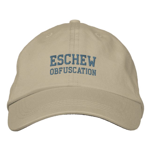 ESCHEW OBFUSCATION cap (Front)