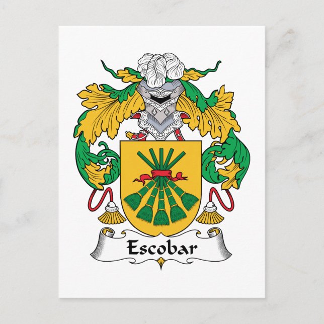 Escobar Family Crest Postcard (Front)