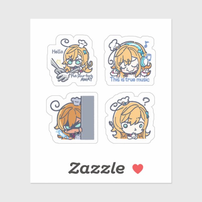 Escoffier Genshin Impact 4 Pack Sticker Sheet Extr (Sheet)