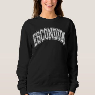 Escondido California Ca Varsity Style Pink With Wh Sweatshirt