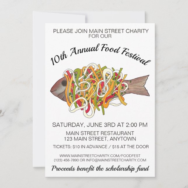 Escovitch Fish Jamaican Caribbean Cuisine Food  Invitation (Front)