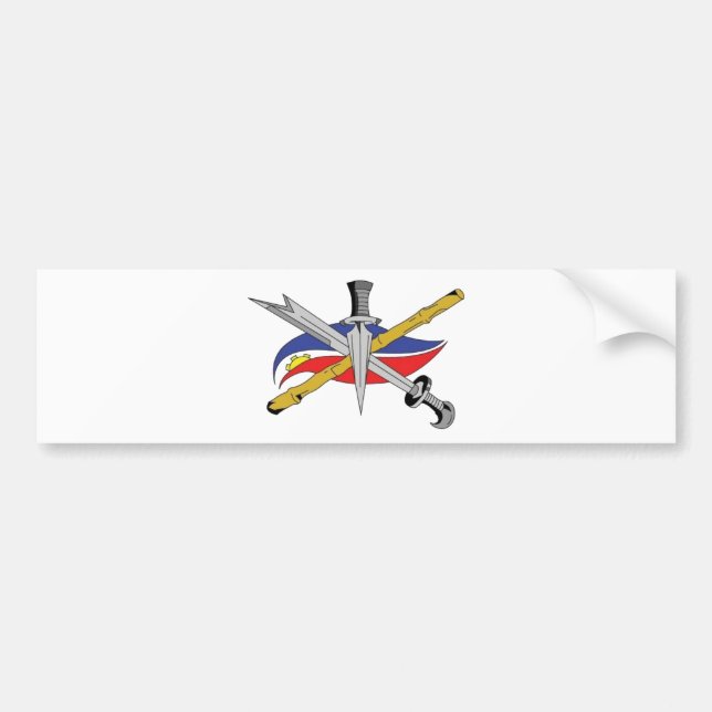 escrima-logo-transparent bumper sticker (Front)