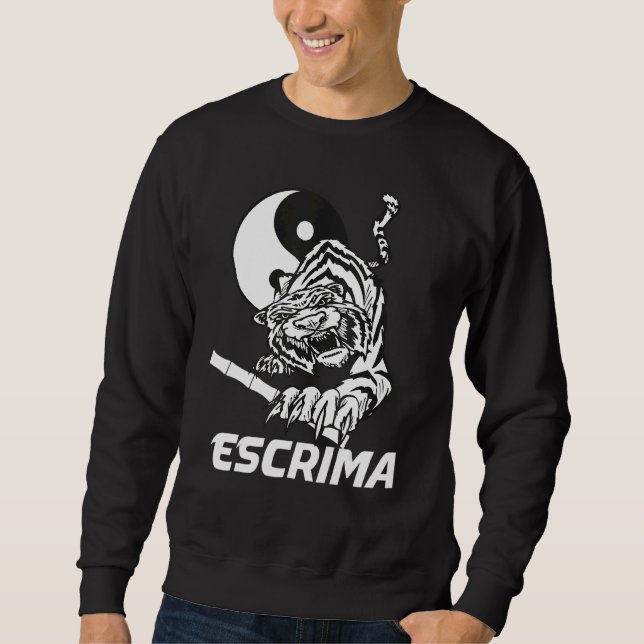 Escrima Yin Yang Tiger Sweatshirt (Front)