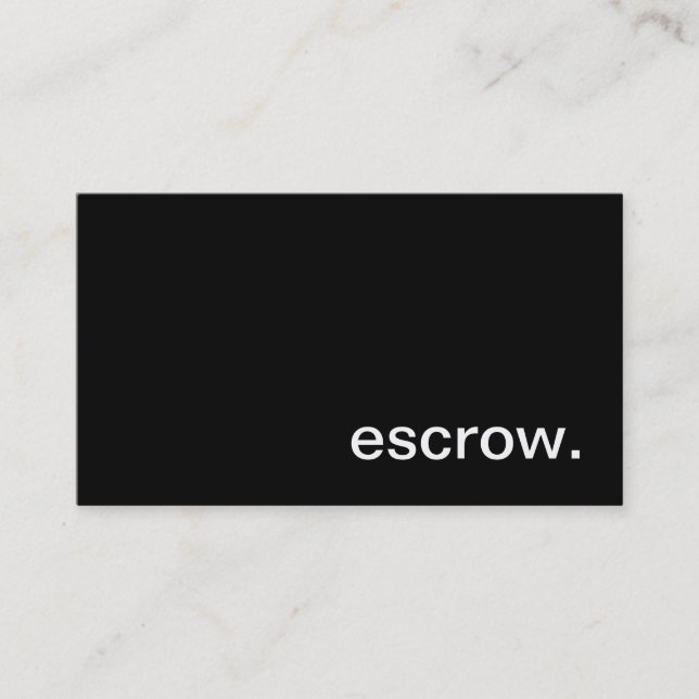 Escrow Business Card (Front)
